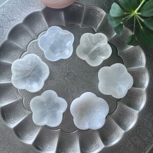 Selenite flower bowl